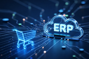 Cloud ERP mit Einkaufswagen